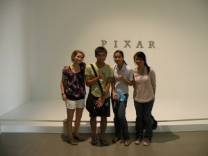 My Buddy and friends at Pixar exhibit in Taipei